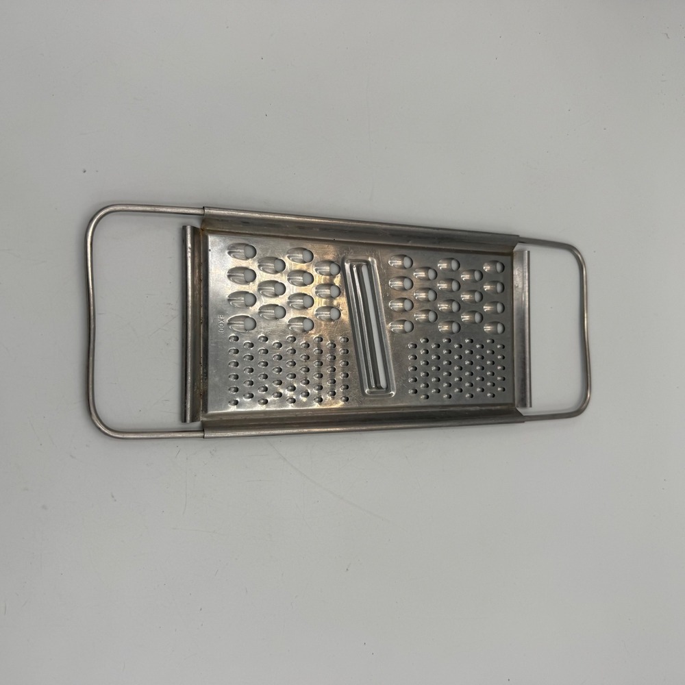 Vintage EKCO Stainless Steel Flat Grater Slicer Multi Purpose Kitchen Tool